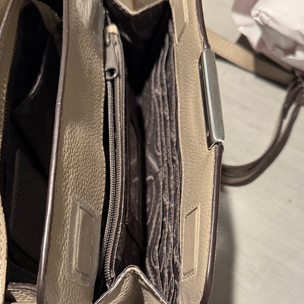 Brighton Taupe Crossbody with Woven Accents - Picture 3 of 10